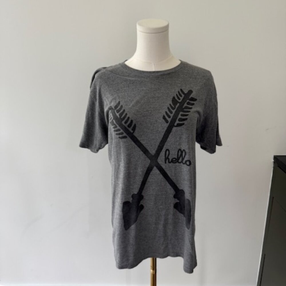Gray Shirt with Arrow Design
